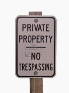 no trespassing