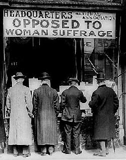 opposed to women suffrage