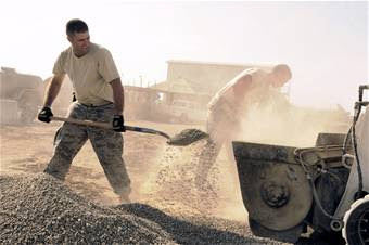 shovel gravel